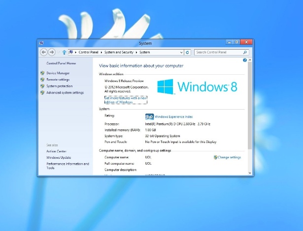 Shortcut Windows 8