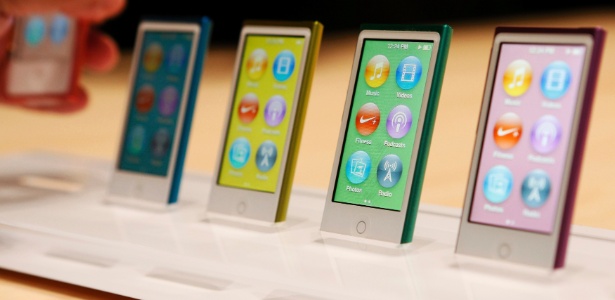 Tocadores iPod nano são fotografados durante evento de lançamento realizado pela Apple nos EUA - Beck Diefenbach/Reuters