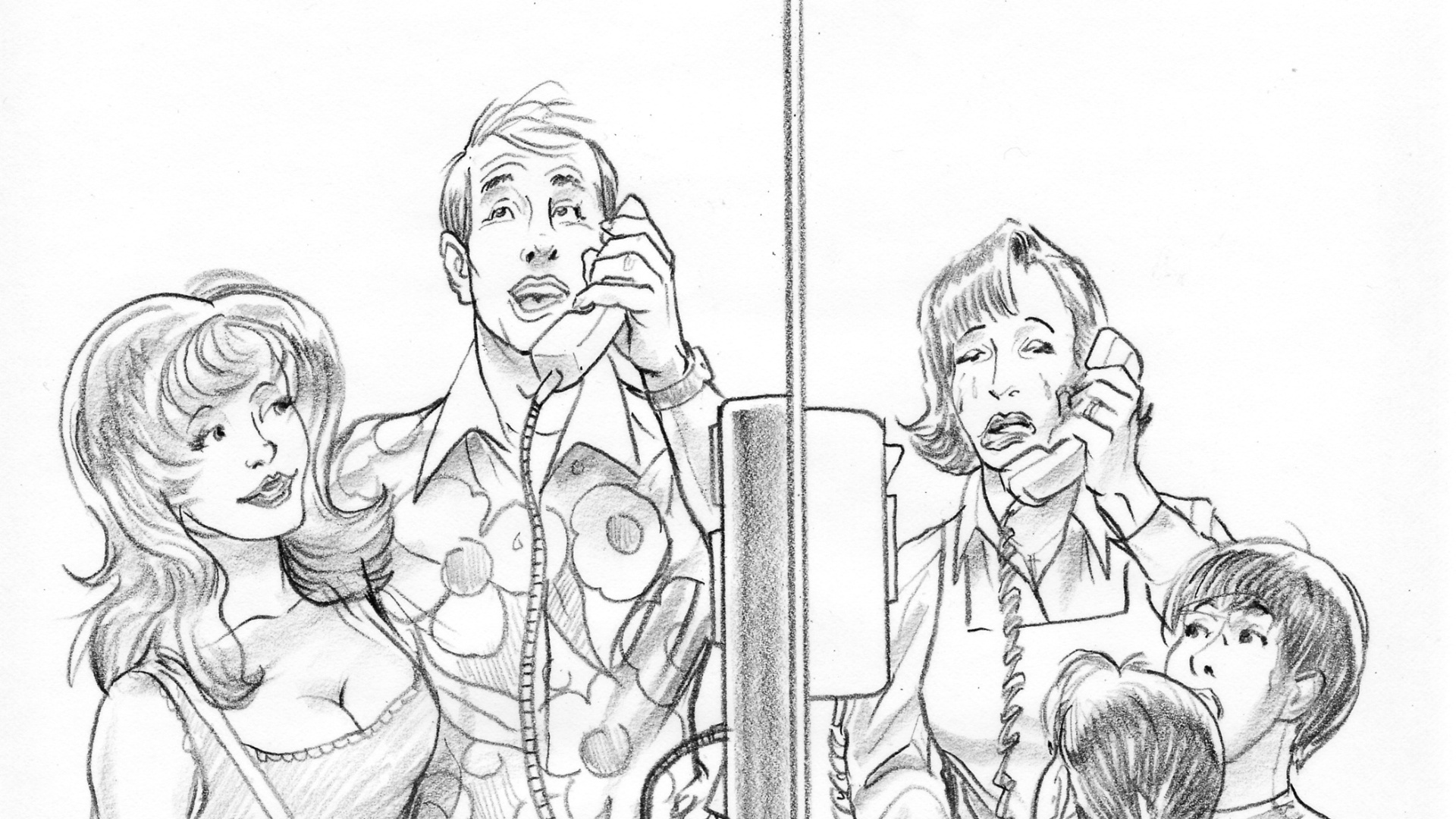 Ilustração mostra marido com amante em "O Livro Maldito - Tudo o Que Você Precisa Saber Se Não For Um Mané" - Divulgação