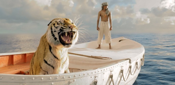 O tigre-de-bengala King em cena de "As Aventuras de Pi" - Divulgação