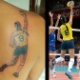 Blog: Fã tatua foto de Jaqueline em lance de partida nos Jogos Olímpicos de Londres - Reprodução/Twitter