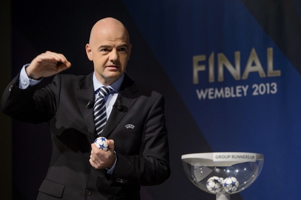 Gianni Infantino, secretário da UEFA, - FABRICE COFFRINI