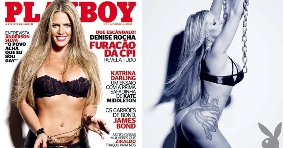 Ex-assessora parlamentar Denise Rocha é capa da Playboy