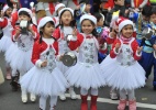 Quem passa o Natal na China se surpreende com Papai Noel em país comunista - Mandy Cheng/AFP