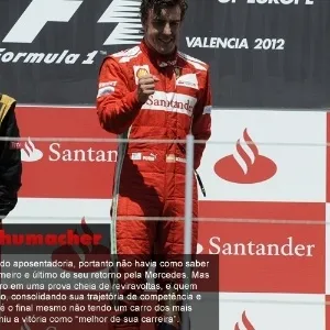 GP da Europa:  O pódio de Schumacher - Rafa Rivas/AFP