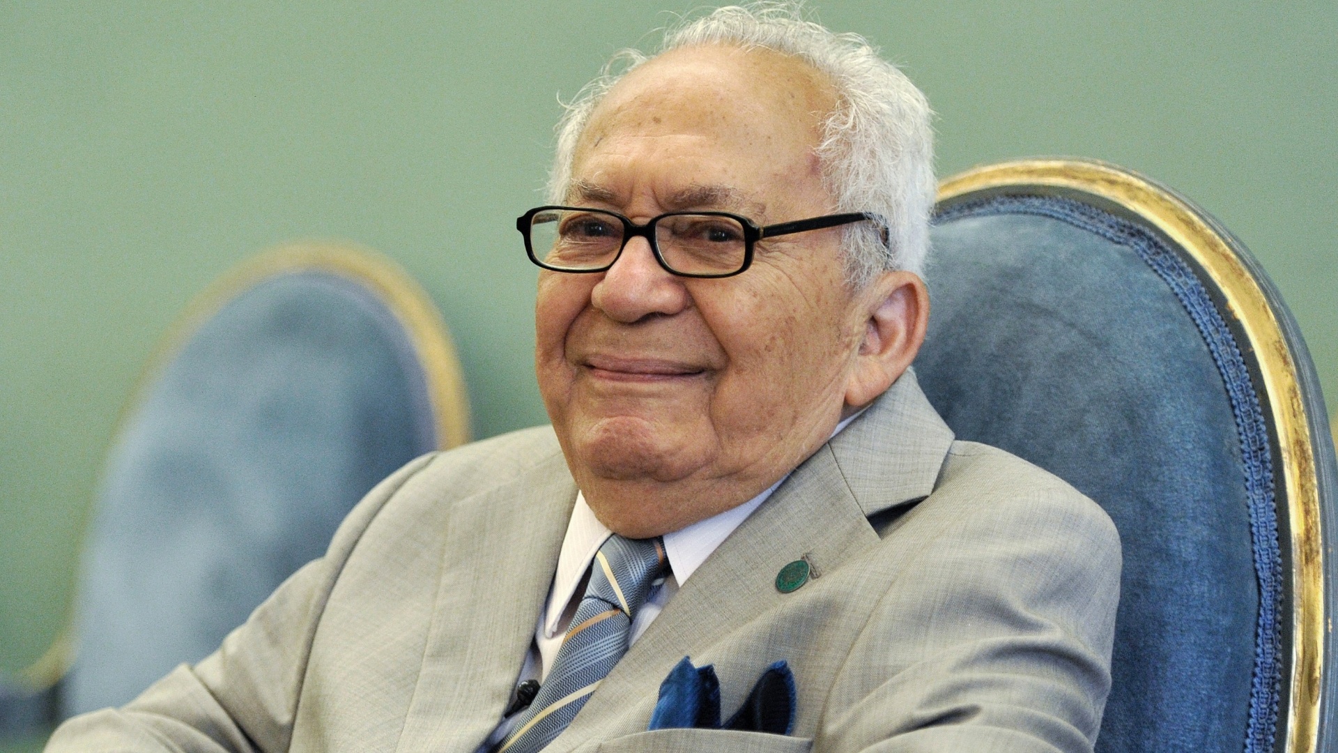 O escritor alagoano Lêdo Ivo na Academia Brasileira de Letras, onde ocupava a Cadeira nº 10 que assumiu em 1986 - Acervo ABL