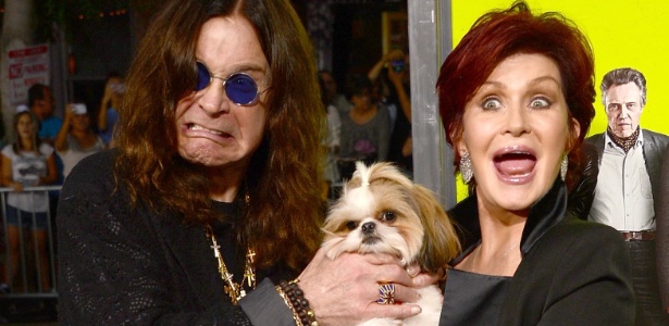 Ozzy Osbourne e Sharon Osbourne na première de "Seven Psychopaths" em Westwood, Califórnia