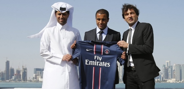  Lucas é apresentado pelo Paris Saint-Germain em Doha, no Catar, onde a equipe treina - REUTERS/Fadi Al-Assaad