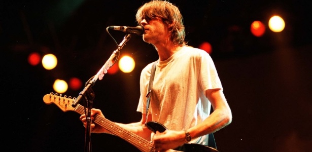 Vocalista do Nirvana, Kurt Cobain se apresenta com a banda no Brasil no festival Hollywood Rock, em 94 - Pisco Del Gaiso/Folhapress
