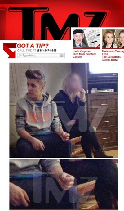 5.jan. 2013 - TMZ mostra imagem de Justin Bieber com cigarro suspeito nas mãos
