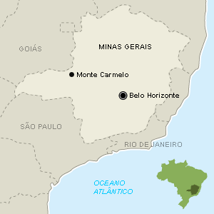 Monte Carmelo está a 493 km de Belo Horizonte - Arte UOL