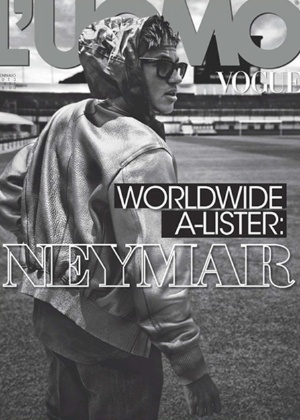 Neymar na capa da "L"Uomo Vogue" na edição Janeiro 2013 - Divulgação