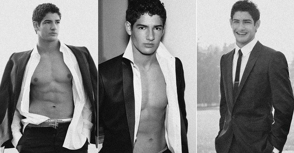 Alexandre Pato é fotografado para o calendário 2008 elaborado em conjunto entre Dolce & Gabanna e Milan - Divulgação