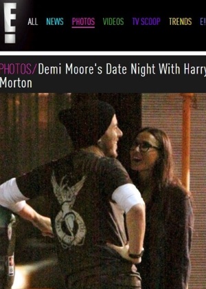 Demi Moore é vista com Harry Morton em restaurante em Beverly Hills
