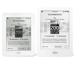 E-readers Kobo Mini (esq.) e o Kobo Glo chegam ao Brasil por R$ 289 e R$ 449 respectivamente - Divulgação