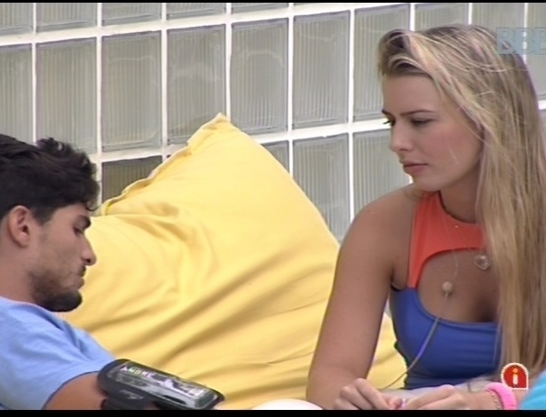 15.jan.2013 - Fernanda e André conversam sobre situação deles na casa