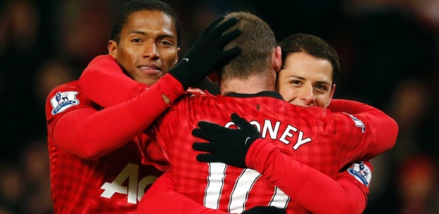 Jogadores do Manchester United comemoram gol na vitória sobre o West Ham - REUTERS/Phil Noble 