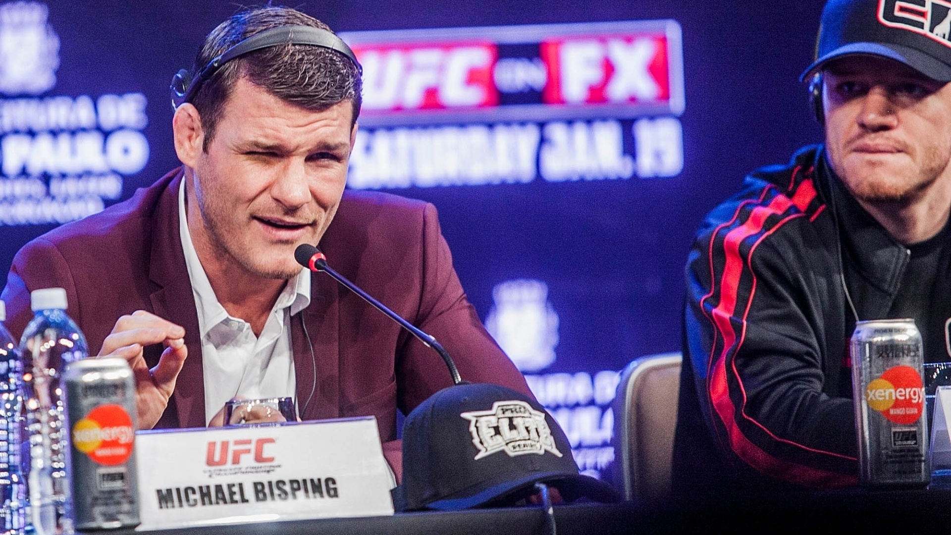 17.jan.2013 - Michael Bisping conversa com a imprensa na coletiva do UFC SP - Leonardo Soares/UOL