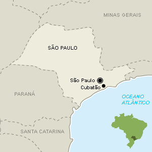 Cubatão está a 56 km de São Paulo - Arte UOL