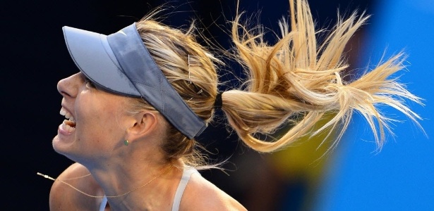 Maria Sharapova abusou de seus gritos na vitória sobre Venus Williams - AFP PHOT /WILLIAM WEST