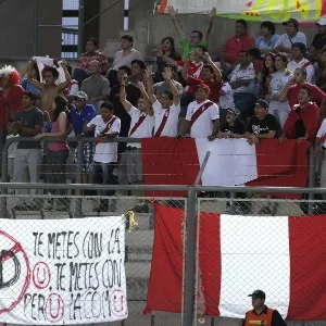 18.jan.2013 - Torcedores do Peru prestigiaram a partida contra a seleção brasileira pelo Sul-Americano sub-20 - AP Photo/Marcos Garcia
