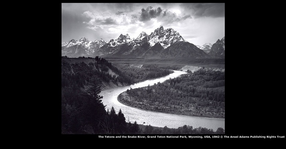 Mais conhecido por suas paisagens drámaticas e inspiradoras, o americano Ansel Adams é considerado um dos fotógrafos mais influentes da história dos Estados Unidos - Coleção Centro para a Fotografia Criativa, Universidade do Arizona © The Ansel Adams Publishing Rights Trust