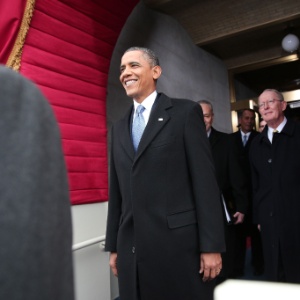 Obama chega ao Capitólio para a cerimônia de posse - Win McNamee/Getty Images/AFP