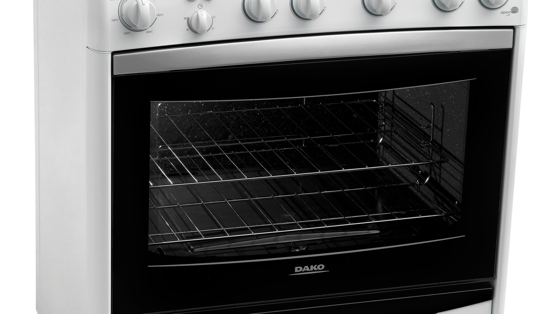 O Fogão Diplomata Grill, da linha Campeões da Dako (www.dako.com.br), como o nome já diz, possui um grill para dourar e gratinar os alimentos assados e ainda tem um queimador central de tripla chama (na versão cinco bocas) e um timer com alarme sonoro. O preço sugerido pela marca é R$ 1.099 I Preços pesquisados em janeiro de 2013 e sujeitos a alterações - Divulgação
