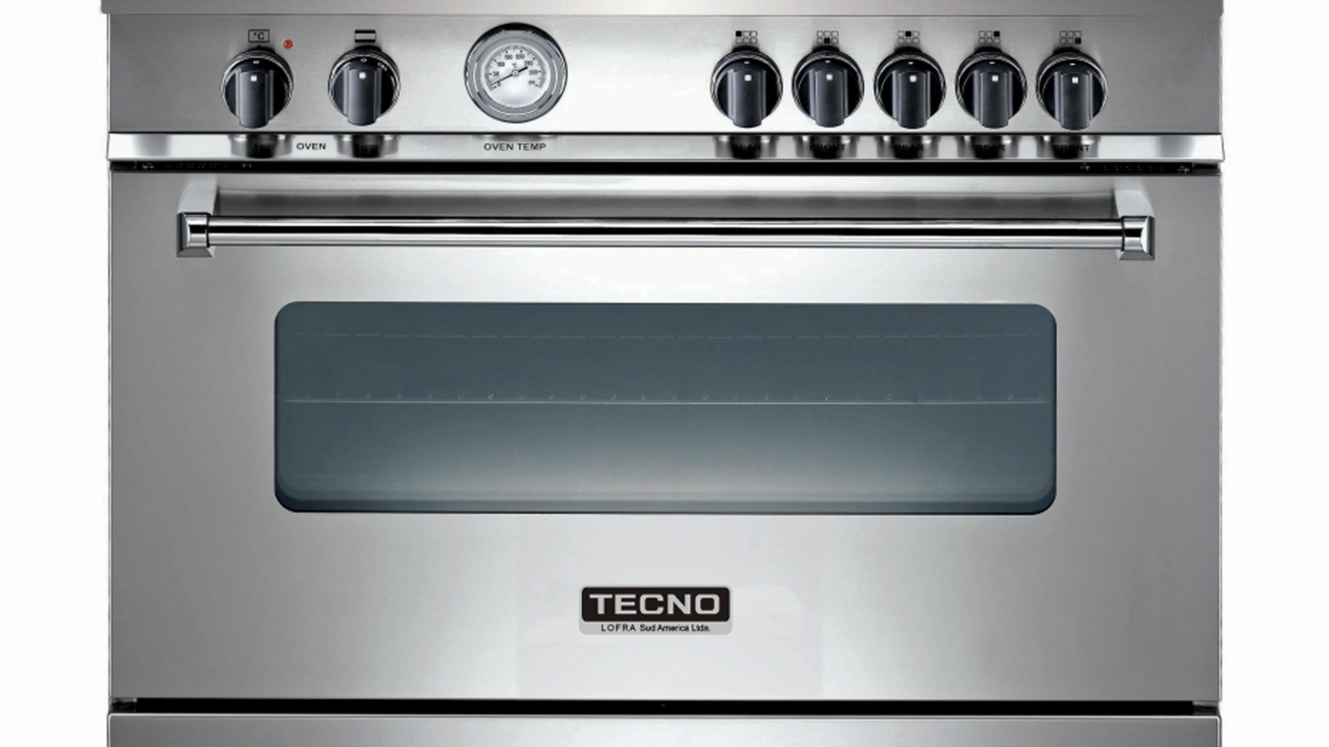 O fogão TX9 TUEL5 ? Tecno, da Lofra (www.lofra.com.br), tem acabamento em aço escovado e forno com acabamento em esmalte antiaderente. O produto possui quatro queimadores de diferentes tamanhos, uma boca central com tripla chama e um forno de 112 litros com churrasqueira com grill infravermelho. Por R$ 8.790 I Preços pesquisados em janeiro de 2013 e sujeitos a alterações - Divulgação