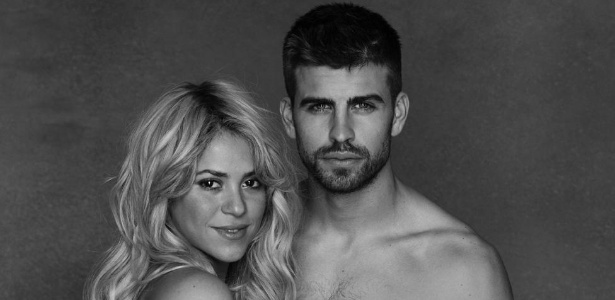 Piqué e Shakira em ensaio para a Unicef, antes do parto