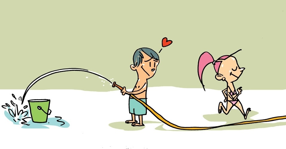 brincadeira com água - Orlando/UOL