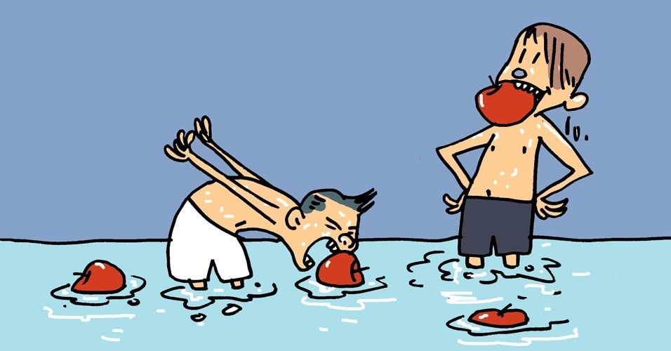 brincadeira com água - Orlando/UOL