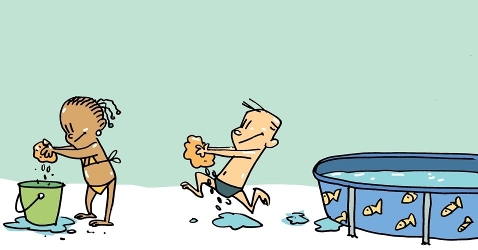 brincadeira com água - Orlando/UOL