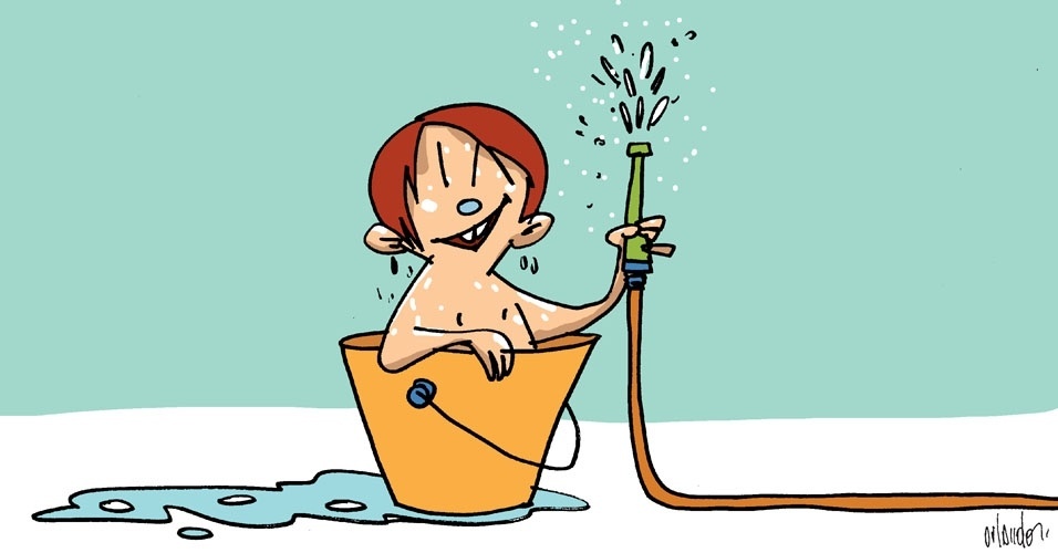 brincadeira com água - Orlando/UOL