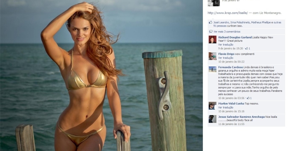 Foto de Lisalla Montenegro postada no Facebook da modelo - Reprodução/Facebook/LisallaMontenegroOfficial