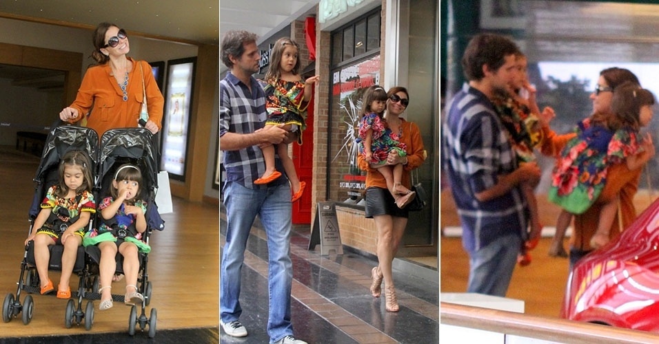 27.jan.2013 - Sorridente, Giovanna Antonelli passeia com a família em shopping do Rio