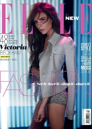Victoria Beckham na capa da revista "Elle" de março de 2013