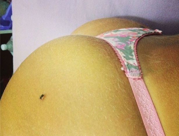 29.jan.2013 - A vice-miss bumbum Andressa Urach postou no Instagram uma foto de um mosquito picando sua nádega. "Esse sabe o que é bom! Hoje quem vai fazer amor comigo é o mosquito", aprovou a modelo