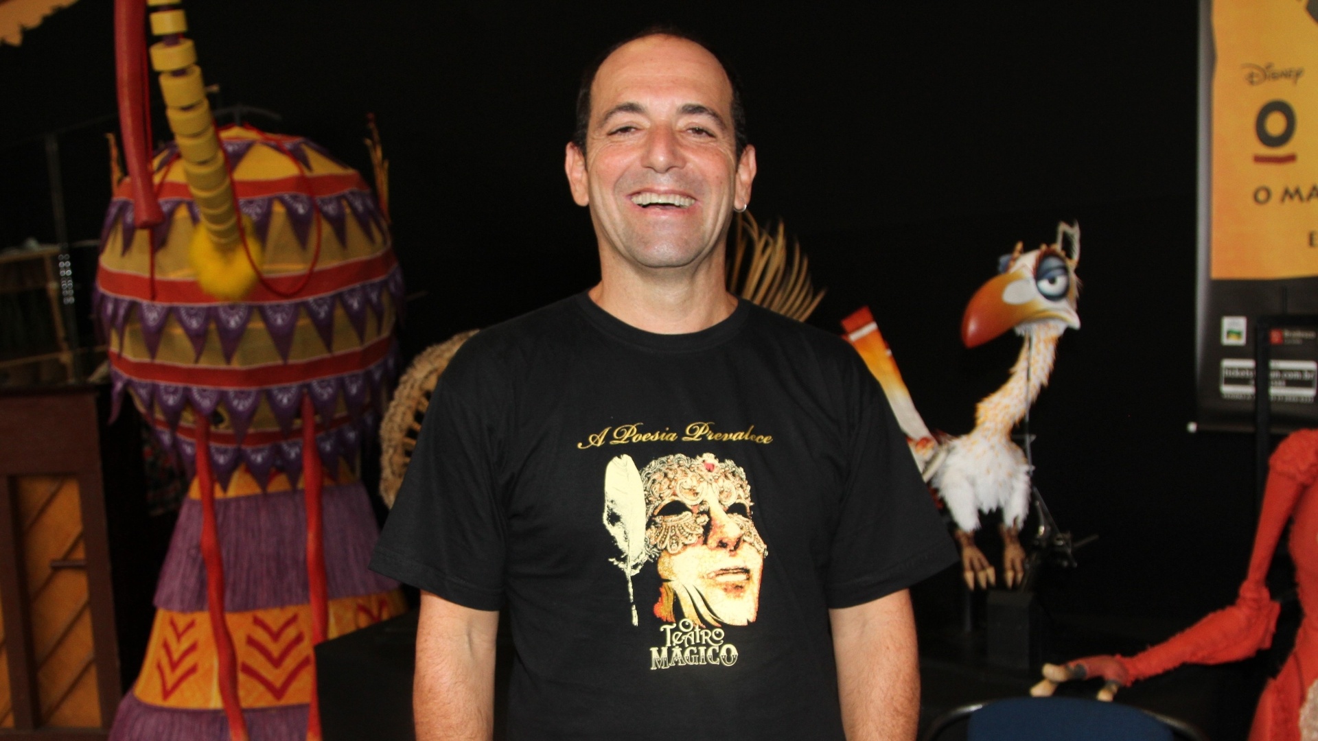 29.jan.2013 - Ronaldo Reis na pré-estreia do musical O Rei Leão, em São Paulo - Thiago Duran/AgNews