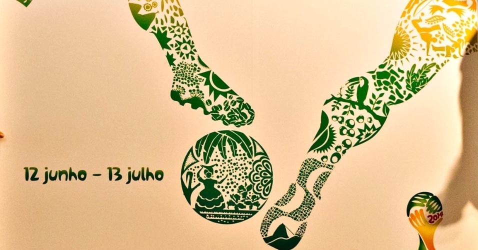30.jan.2013 - Cartaz oficial da Copa do Mundo de 2014 é apresentado no Rio de Janeiro