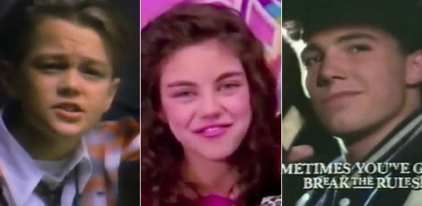 Leonardo DiCaprio, Mila Kunis e Ben Affleck foram alguns dos astros de Hollywood que estrelaram campanhas publicitárias no início da carreira  - Reprodução