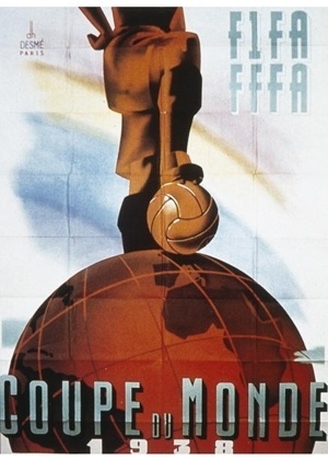 Pôster oficial da Copa do Mundo de 1938, na França