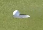 Golfista dá azar, erra por milímetros e vê bola escapar do buraco de maneira incrível; assista - Reprodução