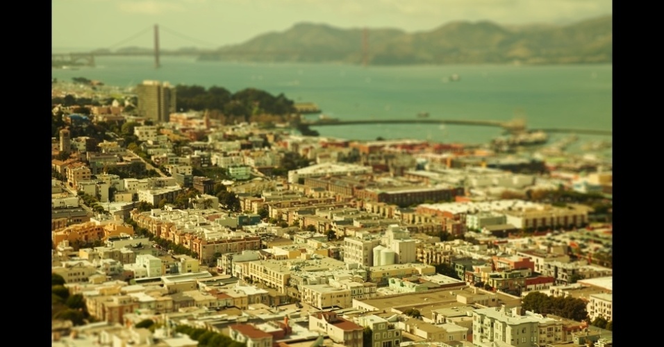 Ben Thomas usa técnica que altera foco e profundidade e é conhecido como 'encolhedor de cidades'. - Ben Thomas/www.benthomas.net.au