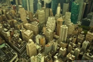 Ben Thomas usa técnica que altera foco e profundidade e é conhecido como "encolhedor de cidades". - Ben Thomas/www.benthomas.net.au