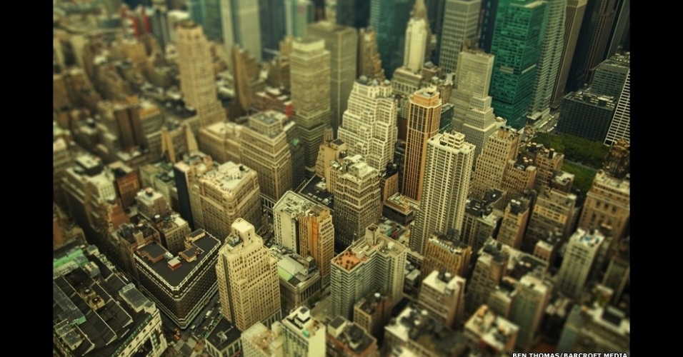 Ben Thomas usa técnica que altera foco e profundidade e é conhecido como 'encolhedor de cidades'. - Ben Thomas/www.benthomas.net.au