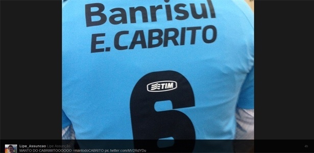 Enrico Cabrito, reforço fictício do Grêmio, teve até sua camisa divulgada na internet - Reprodução/Twitter