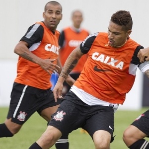 Guerrero e Emerson, que formaram a dupla de ataque no Mundial, terão a concorrência de Pato - Daniel Augusto Jr./Ag. Corinthians