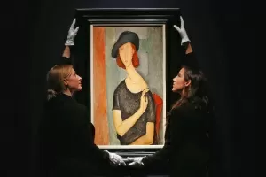 "Jeanne Hebuterne (de chapéu)", de Amedeo Modigliani, é leiloado pela Casa Christie - Reuters