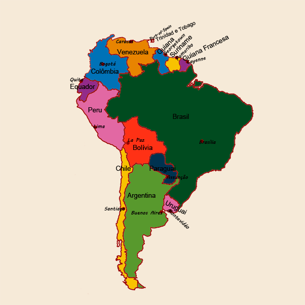 América do Sul: Divisão Política - UOL Educação